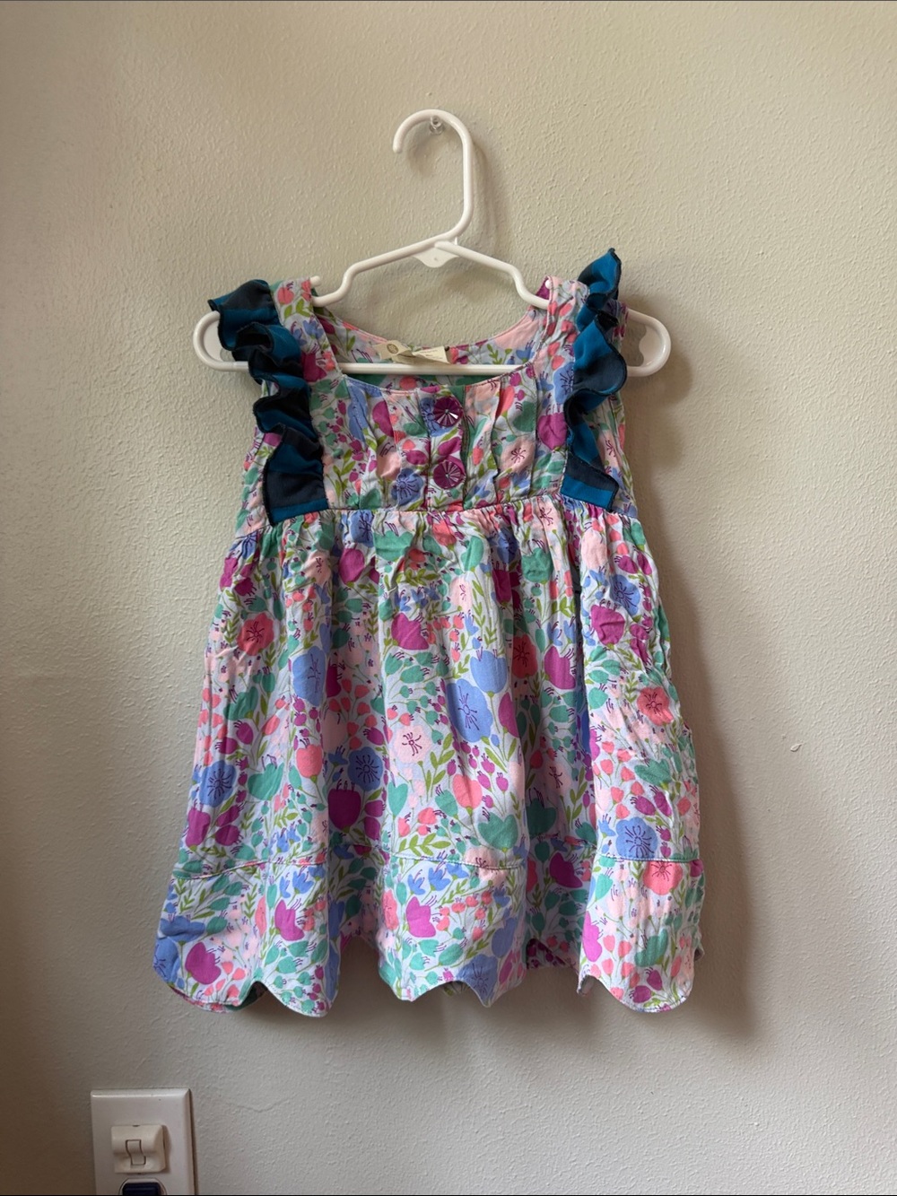 Matilda Jane Floral Ruffle Sundress in Pink, Purple, Aqua & Navy